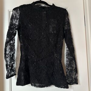Zara Sequin Lace Top
